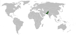 Location of Pakistan